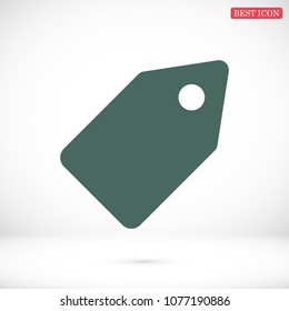 tag icon, stock vector illustration flat design style