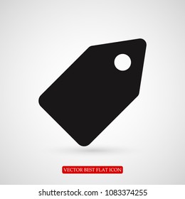 tag icon, stock vector illustration flat design style