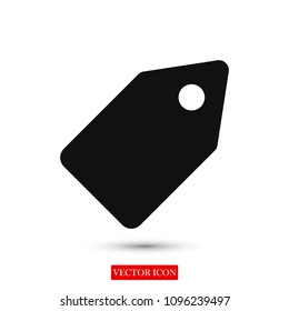 tag icon, stock vector illustration flat design style