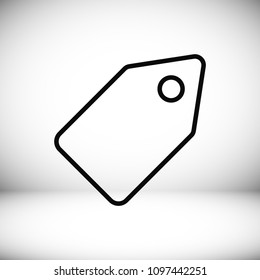 tag icon, stock vector illustration flat design style