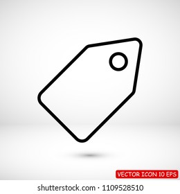 tag icon, stock vector illustration flat design style
