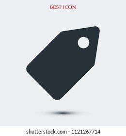 tag icon, stock vector illustration flat design style