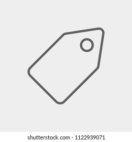 tag icon, stock vector illustration flat design style
