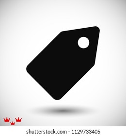 tag icon, stock vector illustration flat design style