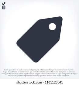 tag icon, stock vector illustration flat design style