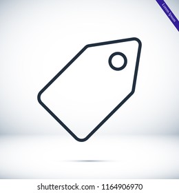 tag icon, stock vector illustration flat design style