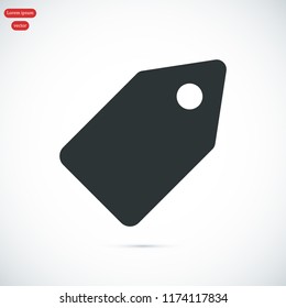 tag icon, stock vector illustration flat design style