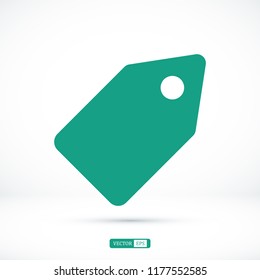 tag icon, stock vector illustration flat design style