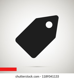 tag icon, stock vector illustration flat design style