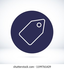 tag icon, stock vector illustration flat design style
