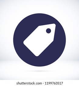 tag icon, stock vector illustration flat design style