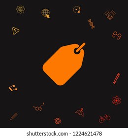 Tag icon symbol. Graphic elements for your design