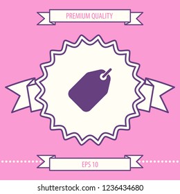 Tag icon symbol. Graphic elements for your design