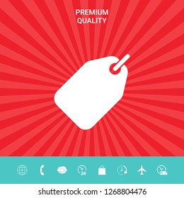 Tag icon symbol. Graphic elements for your design