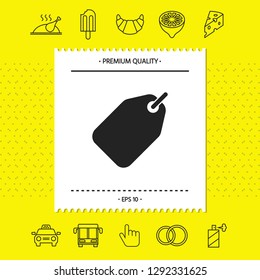 Tag icon symbol. Graphic elements for your design