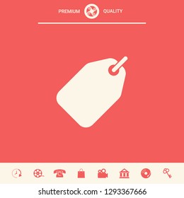 Tag icon symbol. Graphic elements for your design