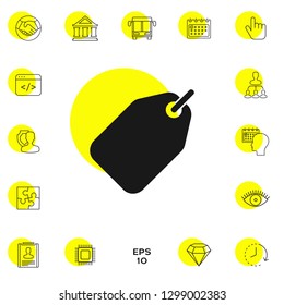 Tag icon symbol. Graphic elements for your design