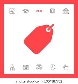 Tag icon symbol. Graphic elements for your design