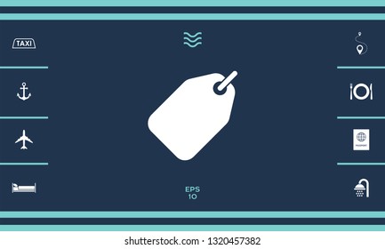 Tag icon symbol. Graphic elements for your design