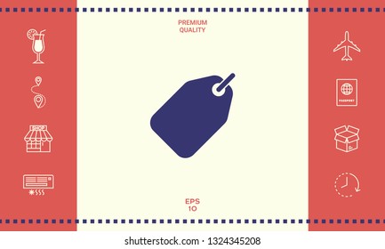 Tag icon symbol. Graphic elements for your design