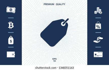 Tag icon symbol. Graphic elements for your design