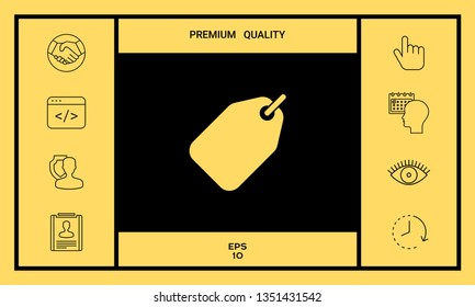 Tag icon symbol. Graphic elements for your design