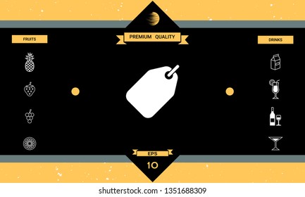 Tag icon symbol. Graphic elements for your design