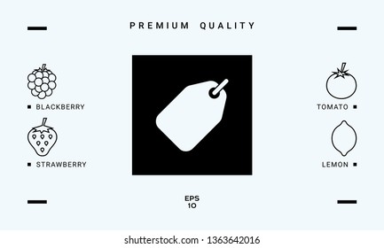 Tag icon symbol. Graphic elements for your design