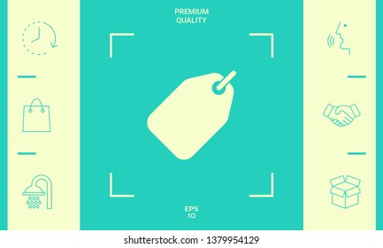 Tag icon symbol. Graphic elements for your design
