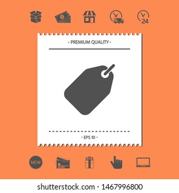 Tag icon symbol. Graphic elements for your design