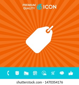 Tag icon symbol. Graphic elements for your design