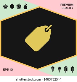 Tag icon symbol. Graphic elements for your design