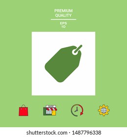 Tag icon symbol. Graphic elements for your design