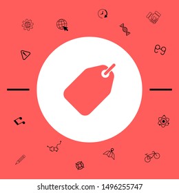 Tag icon symbol. Graphic elements for your design