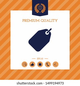 Tag icon symbol. Graphic elements for your design
