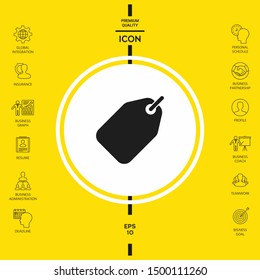 Tag icon symbol. Graphic elements for your design