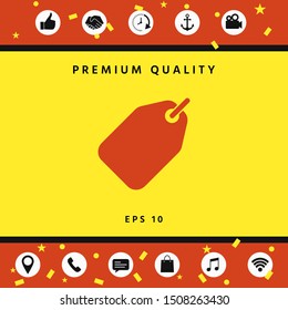 Tag icon symbol. Graphic elements for your design