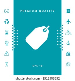 Tag icon symbol. Graphic elements for your design