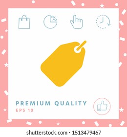 Tag icon symbol. Graphic elements for your design