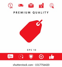 Tag icon symbol. Graphic elements for your design