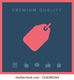 Tag icon symbol. Graphic elements for your design
