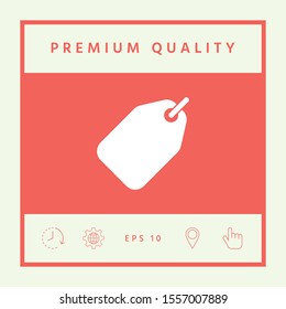 Tag icon symbol. Graphic elements for your design