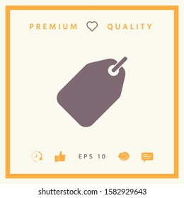 Tag icon symbol. Graphic elements for your design