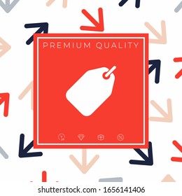 Tag icon symbol. Graphic elements for your design
