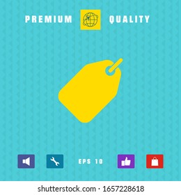 Tag icon symbol. Graphic elements for your design
