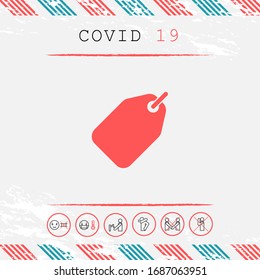 Tag icon symbol. Graphic elements for your design
