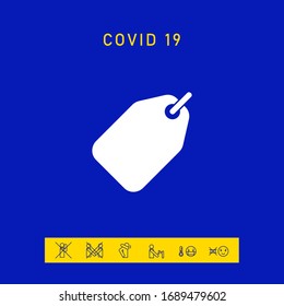 Tag icon symbol. Graphic elements for your design