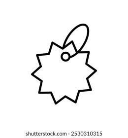 Tag Icon Thin line art isolated