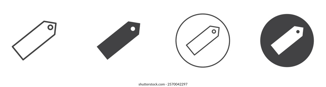 Tag icon Thin line art isolated