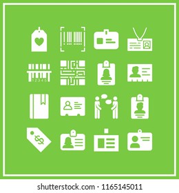 tag icon. This set with qr code, barcode, gift tag and price tag vector icons for mobile and web